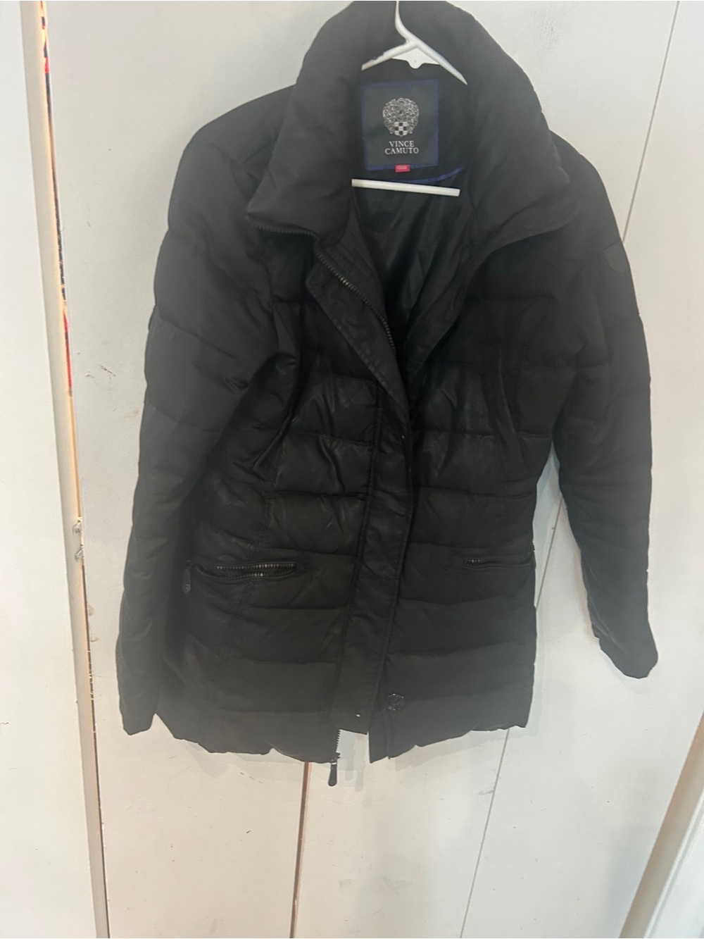 Vince Camuto Black Quilted Puffer Jacket no belt or hood